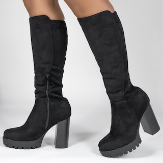Foto 2 | Foto 2 | Botas Altas Rbcollection Exterior Gamuza Negro para Mujer