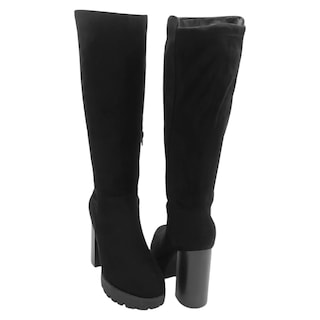 Foto 5 | Foto 5 | Botas Altas Rbcollection Exterior Gamuza Negro para Mujer