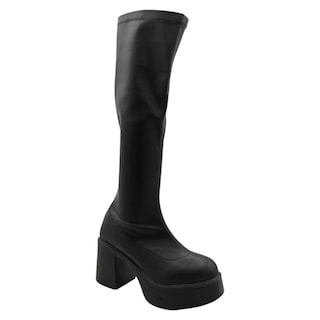 Foto 1 | Foto 1 | Botas Altas Rbcollection Exterior Piel Vegana Negro Para Mujer