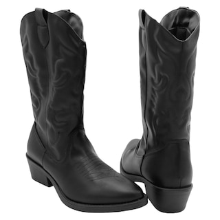 Foto 6 | Foto 6 | Botas Tipo Western Rbcollection Exterior Piel Vegana Negro para Mujer