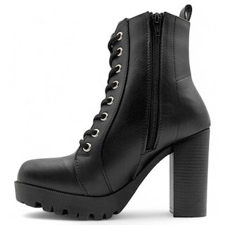 Foto 4 | Foto 4 | Botín Con Tacón Exterior Piel Vegana Color Negro Para Mujer De Rbcollection