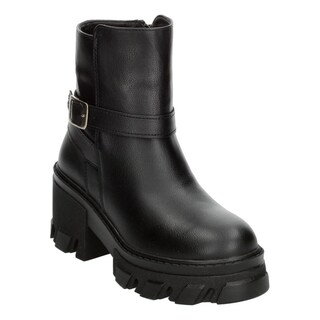 Foto 4 | Foto 4 | Botín Mujer Berlín Negro Tacón 7.5 Cm Hebilla Dama Negro