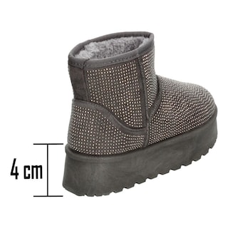 Foto 3 | Foto 3 | Botin Mujer Berlin Gris Australiana Invierno Plataforma 4 Cm Gris