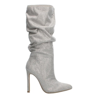 Foto 1 | Foto 1 | Botas Mujer Berlin Plateado Caña Alta Tubo Tacón 11 Cm Plateado