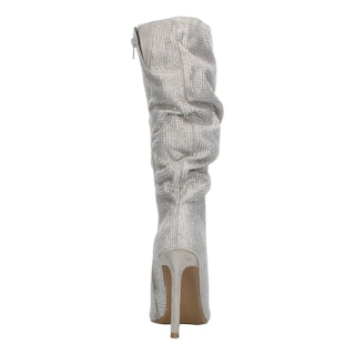 Foto 7 | Foto 7 | Botas Mujer Berlin Plateado Caña Alta Tubo Tacón 11 Cm Plateado