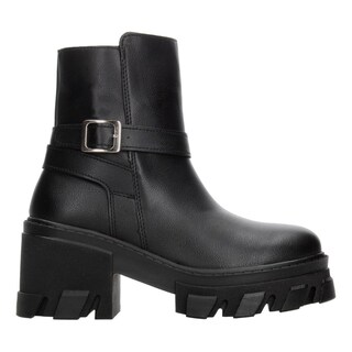 Foto 1 | Foto 1 | Botín Mujer Berlín Negro Tacón 7.5 Cm Hebilla Dama Negro