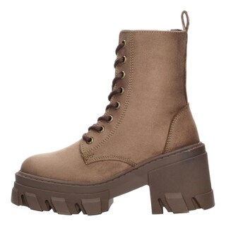 Foto 5 | Foto 5 | Botín Mujer Berlín Café Tacón 7.5 Cm Cintas Zipper Dama Cafe