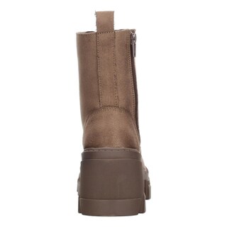 Foto 7 | Foto 7 | Botín Mujer Berlín Café Tacón 7.5 Cm Cintas Zipper Dama Cafe