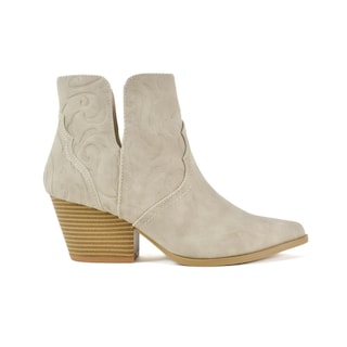 Foto 1 | Foto 1 | Botas Vaqueras Tacón Moda 7cm Para Mujer Walki Lua Beige