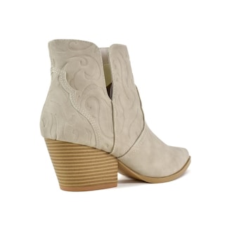 Foto 4 | Foto 4 | Botas Vaqueras Tacón Moda 7cm Para Mujer Walki Lua Beige