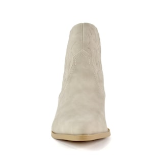 Foto 7 | Foto 7 | Botas Vaqueras Tacón Moda 7cm Para Mujer Walki Lua Beige