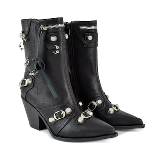 Foto 5 | Foto 5 | Bota Vaquera Trendy Tacón Moda 8.5cm De Mujer Walki Ania Negro