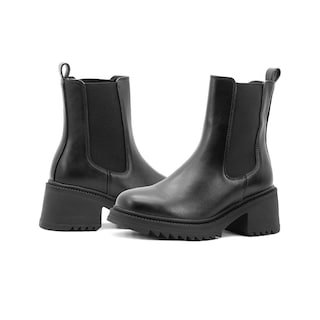 Foto 3 | Foto 3 | Botín Salamandra Para Mujer Casual Elásticos Confort Negro Negro