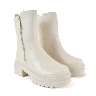 Foto 2 | Foto 2 | Bota Combat Militar 6cm Para Mujer Walki Ursula Blanco