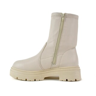 Foto 4 | Foto 4 | Botines Combat Militar 5cm Plataforma Para Mujer Walki Nuria Blanco