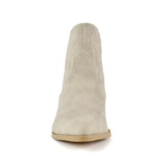 Foto 7 | Foto 7 | Botas Vaqueras Tacón Moda 7cm Para Mujer Walki Lua Beige