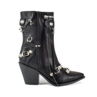 Foto 1 | Foto 1 | Bota Vaquera Trendy Tacón Moda 8.5cm De Mujer Walki Ania Negro
