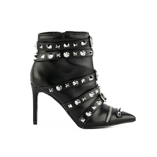 Foto 1 | Foto 1 | Botin Alto Tacón 10cm Puntal Brillo De Mujer Walki Itzel Negro