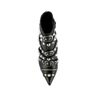 Foto 5 | Foto 5 | Botin Alto Tacón 10cm Puntal Brillo De Mujer Walki Itzel Negro