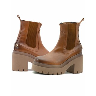 Foto 3 | Foto 3 | Botín Wildcat Para Mujer Ajuste Elástico Suela Chunky Tan Beige