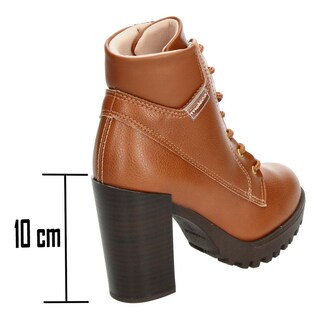 Foto 3 | Foto 3 | Botín Con Tacón Moleca Mujer Café Cintas Ajustables Dama Cafe