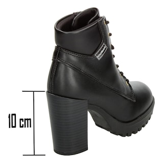 Foto 3 | Foto 3 | Botín Con Tacón Mujer Moleca Negro Cintas Ajustables Dama Negro
