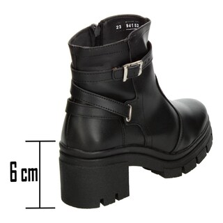 Foto 3 | Foto 3 | Botín Mujer Green Love Negro Tacón 6 Cm Cuadrado Casual Negro