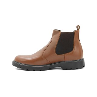 Foto 2 | Foto 2 | Bota Chelsea Para Hombre Con Elástico Suela Gruesa Cafe