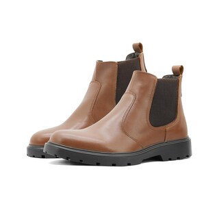 Foto 6 | Foto 6 | Bota Chelsea Para Hombre Con Elástico Suela Gruesa Cafe