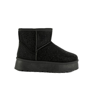 Foto 1 | Foto 1 | Bota Invierno Peluche Moda Nieve 5cm Para Dama Walki Jbrillo Negro