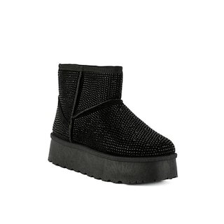 Foto 2 | Foto 2 | Bota Invierno Peluche Moda Nieve 5cm Para Dama Walki Jbrillo Negro