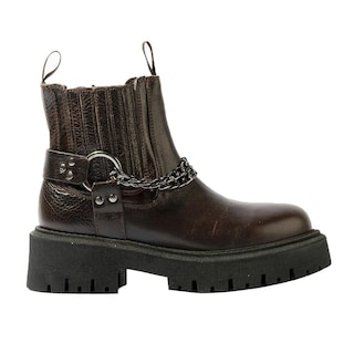 Foto 1 | Foto 1 | Botín Chelsea Hebillas Piel Casual 6cm Para Mujer Walki Zoe Vino