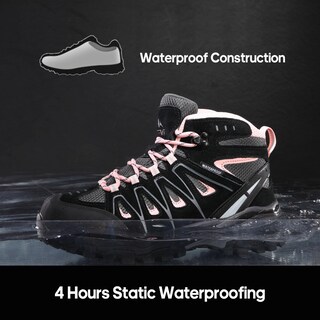 Foto 2 | Foto 2 | Botas De Senderismo Nortiv 8 Snhb211w Impermeables Para Mujer, Negro/rosa - Venta Internacional.