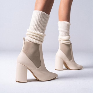 Foto 2 | Foto 2 | Botín Chelsea Tacón Elástico 10cm Para Mujer Walki Yolanda Beige