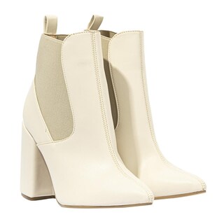 Foto 3 | Foto 3 | Botín Chelsea Tacón Elástico 10cm Para Mujer Walki Yolanda Beige