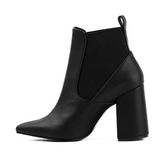 Foto 4 | Foto 4 | Botín Chelsea Tacón Elástico 10cm Para Mujer Walki Yolanda Negro