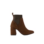 Botines Calceta Tacon Casual 8cm Para Mujer Walki Arlett Cafe