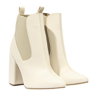 Foto 3 | Foto 3 | Botín Chelsea Tacón Elástico 10cm Para Mujer Walki Yolanda Beige