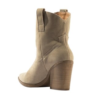 Foto 4 | Foto 4 | Botas Vaqueras Tacón Moda 7cm Para Mujer Walki Claudia Beige