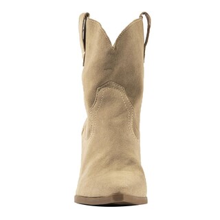 Foto 5 | Foto 5 | Botas Vaqueras Tacón Moda 7cm Para Mujer Walki Claudia Beige