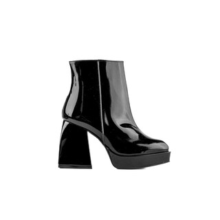 Foto 1 | Foto 1 | Botín Charol Tacón Cuadrado 10cm Para Mujer Walki Gabriela Negro