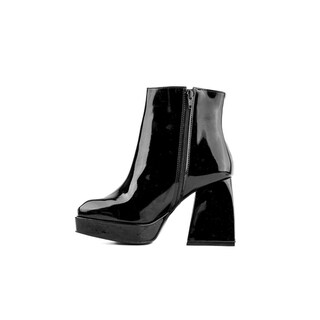 Foto 3 | Foto 3 | Botín Charol Tacón Cuadrado 10cm Para Mujer Walki Gabriela Negro