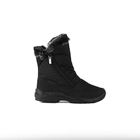 Bota Invierno Peluche Nieve 3cm Para Mujer Walki Alejandra Negro