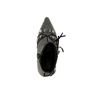 Foto 5 | Foto 5 | Botin Alto Tacón 10cm Puntal Brillo De Mujer Walki Judith Negro