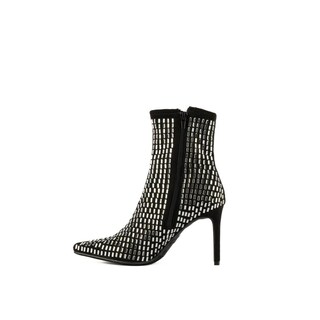 Foto 5 | Foto 5 | Botin Alto Tacón 10cm Puntal Brillo De Mujer Walki Nicoletta Negro
