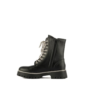Foto 3 | Foto 3 | Botines Combat Brillos Militar Trend Para Mujer Walki Emilia Negro