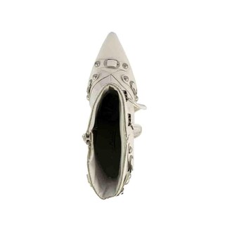 Foto 4 | Foto 4 | Bota Alta Moderna Puntal Tacon 10cm De Mujer Walki Bruna Blanco