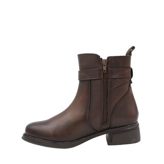 Foto 4 | Foto 4 | Botín De Piel Cómodo Básico Con Látigo Y Hebilla Maite