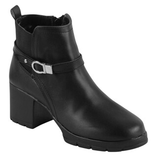 Foto 1 | Foto 1 | Botín Con Tacón Exterior Piel Vegana Color Negro Para Mujer De Rbcollection