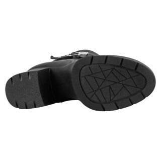 Foto 4 | Foto 4 | Botín Con Tacón Exterior Piel Vegana Color Negro Para Mujer De Rbcollection